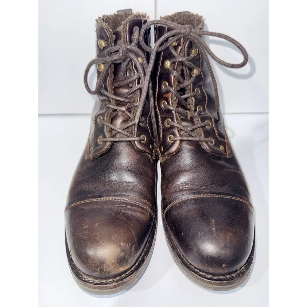 Pajar‎ Track Men Ankle Zip Boots Waterproof Leather Made in Portugal Size 45
